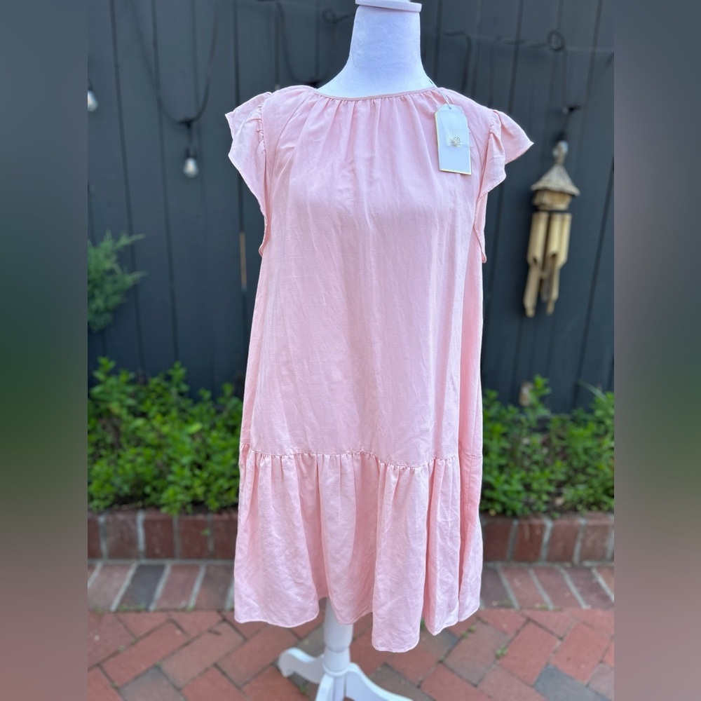 Emily McCarthy Dallas Sleeveless Dress in Strawberry Cream - Size‎ M - NWT
